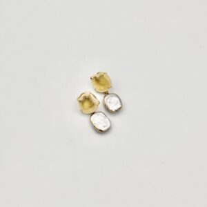 Baroque pearl & yellow Agate. GP