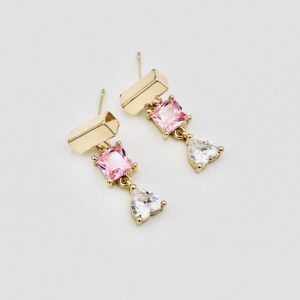 CZ Pink & Clear