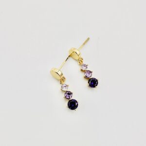 CZ Purple Ombré trio