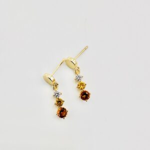 CZ Orange Yellow Ombré trio