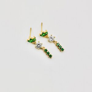 CZ green & clear trio