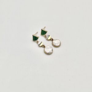 Malachite & Howlite trio