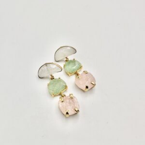 Moonstone, Chalcedony & Rose Quartz trio